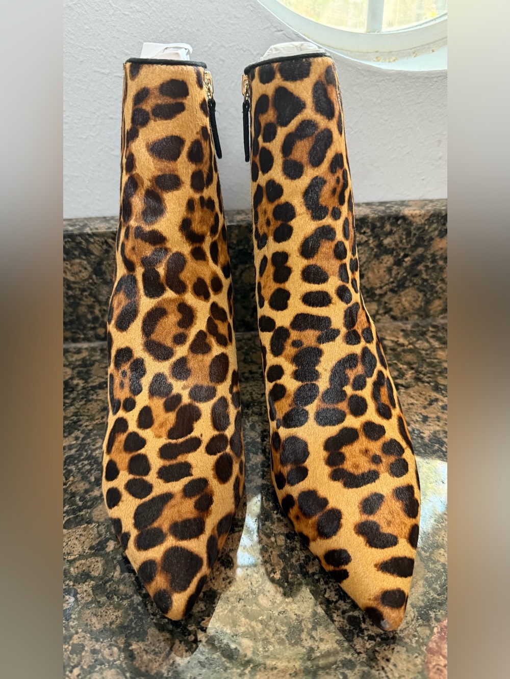 Jcrew Leopard Print Pointed Toe Ankle Boots - Brown